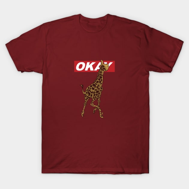 Okay Giraffe T-Shirt by Thomcat23